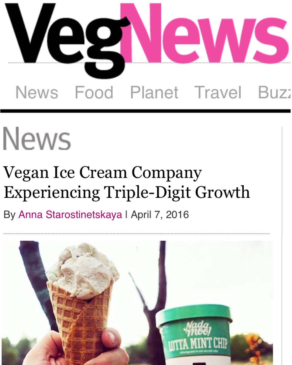 Much love to the great peeps at <a href="/VegNews/">VegNews</a> Magazine for their recent NadaMoo article!🍦🙌🏼
Link: vegnews.com/articles/page.…