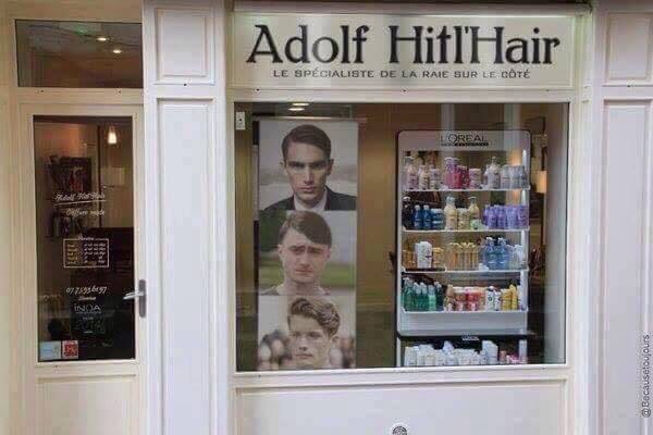 Strasbourg: La mauvaise blague du salon de coiffure Adolf Hitl'Hair rue des Juifs CgDNO4HUUAAErgH