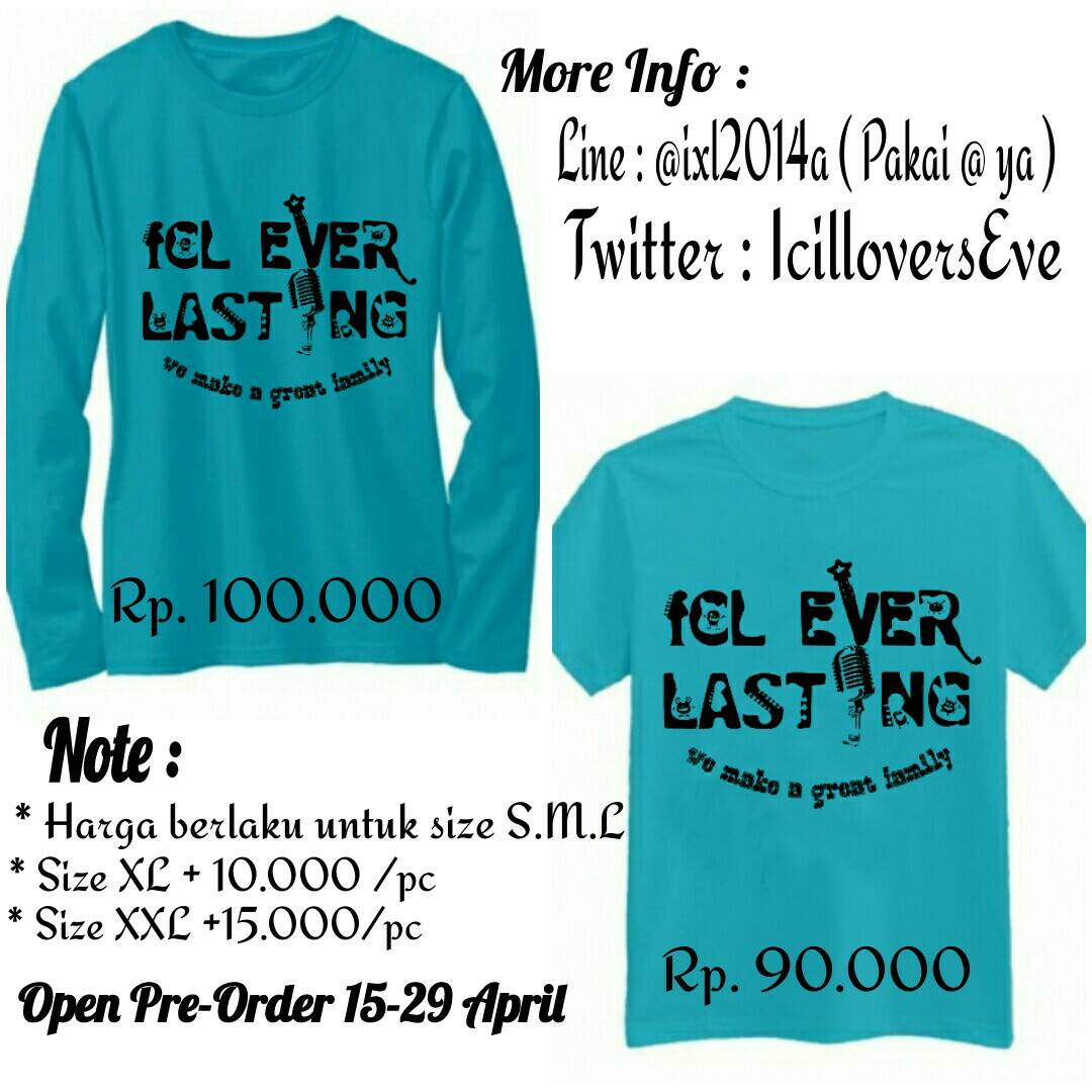 Buat yg blm punya kaos ICL nih ada kabar gembira PO2 dibuka loh yuk order !!
more info <a href="/IcilloversEve/">Icillovers Eve</a>
