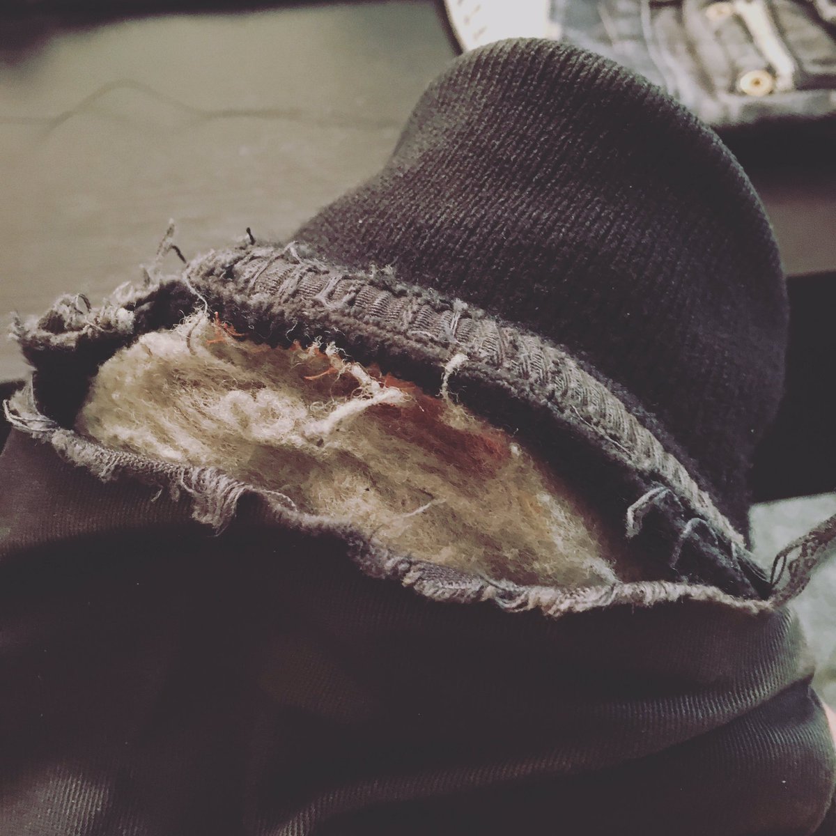 SquealingNerd's tweet image. Mended my boyfriend's jacket for an hour before I realized this was the sleeve he wanted me to mend #imdoingitwrong