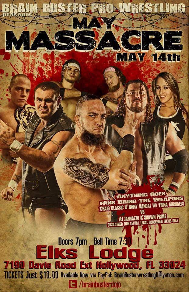 AJSlambino's tweet photo. @brainbusterdojo a month away from war with @ALLHAILPRIME by my side vs @CraigClassic1 &amp; @JVandal1 #fansbringweapons https://t.co/NSEgZmBVl6