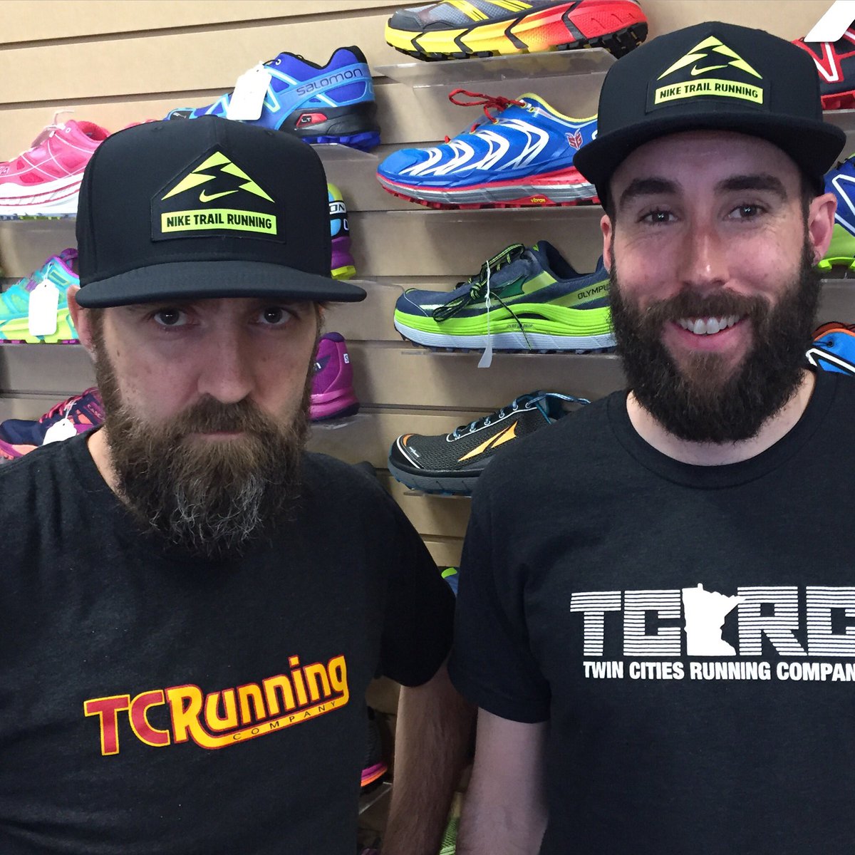 TC Running Company on "Nike hat's now in stock! Beards cost extra. #niketrail https://t.co/iAaOrQZnTc" Twitter