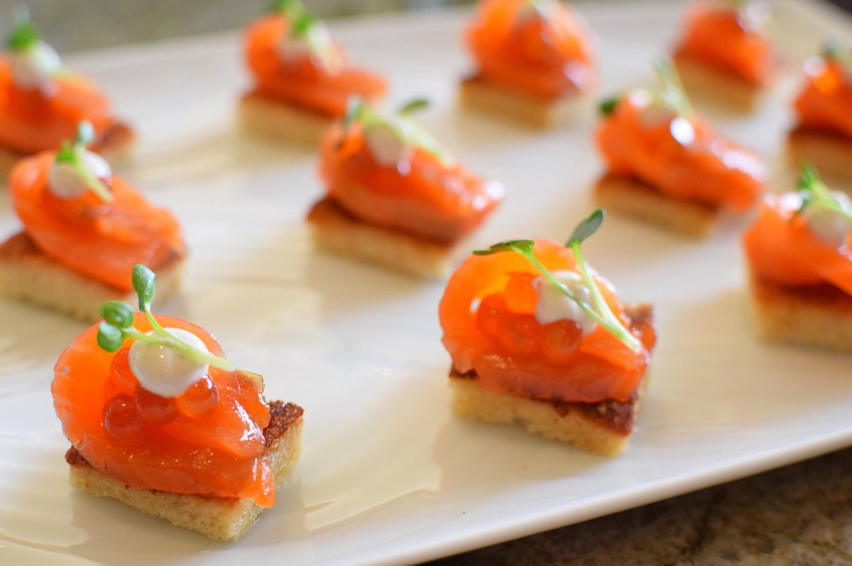 ChefKevinLeeHI's tweet photo. Cured King Salmon from today's event in Kailua #sothebys https://t.co/4RBteX9FfE