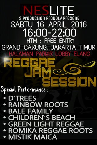 #InfoDtrees sabtu 16/04/2016 At.Grand Cakung (JakTim) Htm:FREE!, With <a href="/RainbowRoots_/">Rainbow Roots Reggae</a> <a href="/RomikaReggae/">ROMIKA RR official</a> <a href="/ChildrensBeach/">children's Beach</a>