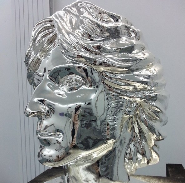 John Lennon Silver Chrome #art #chromepaint #JohnLennon