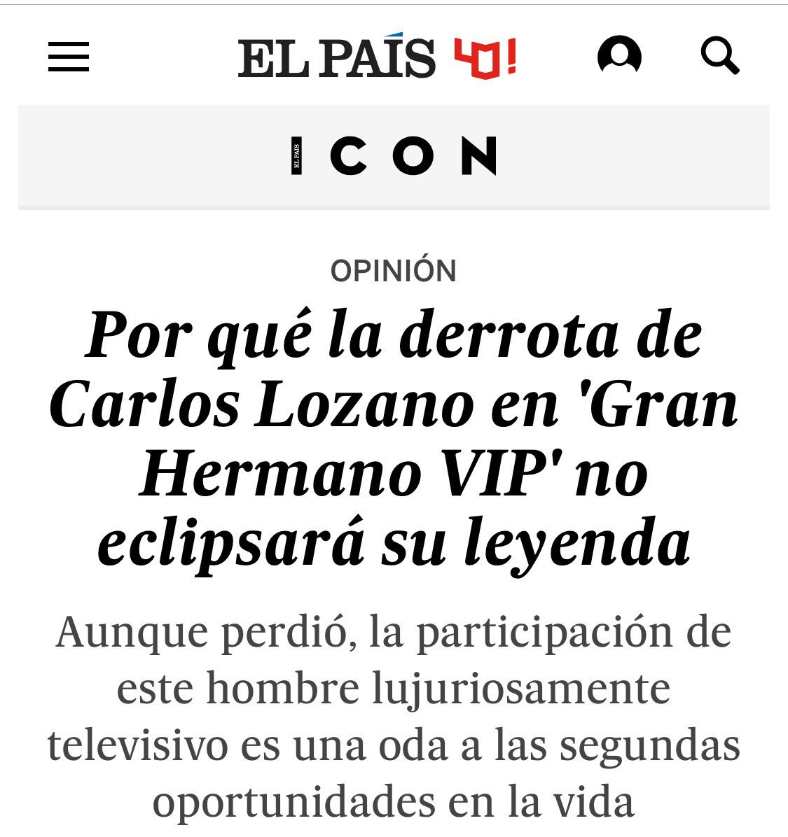 curcummina's tweet image. El País y El Mundo tildan a Carlos de "leyenda" y a Laura de "candidata de Mediaset".
Tele5 al desnudo.
#FinalGHVIP