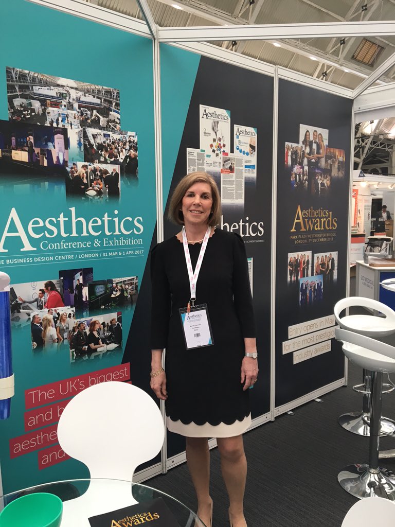 aestheticsgroup's tweet photo. Editor and programme organiser @AmandaCameron11 is ready to start the day! Come say hello at stand 44 #ACE2016 https://t.co/NERVmMh8U4
