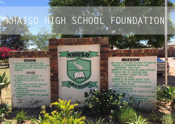 News from Khaiso Foundation, inaugural newsletter
eepurl.com/bXlZhX