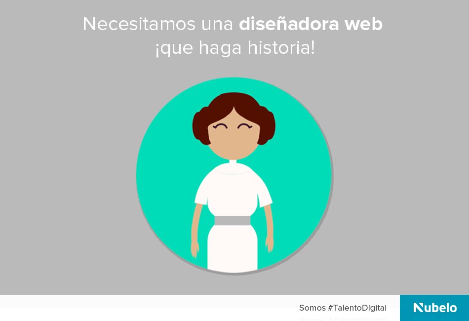 Nubelo's tweet photo. Buscamos #DiseñadorWeb con nociones de programación (html, php) https://t.co/aK43kSAoil #EmpleoDiseño #EmpleoWeb https://t.co/pmKN41aAxo