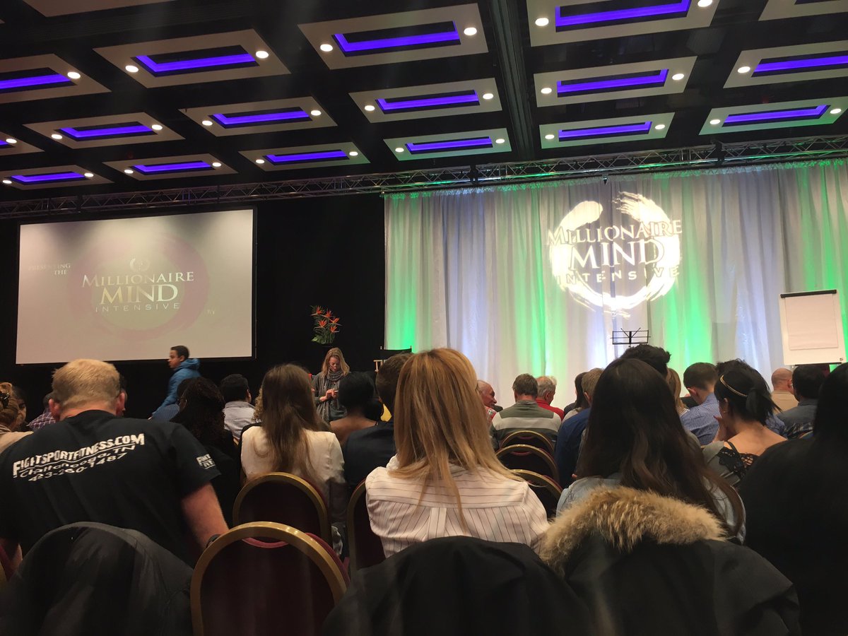 MissStJames's tweet photo. Currently at the Millionaire Mind Intensive conference by T. Harv Eker in Earl's Court. #MMI #excited https://t.co/q0cIWHy02N