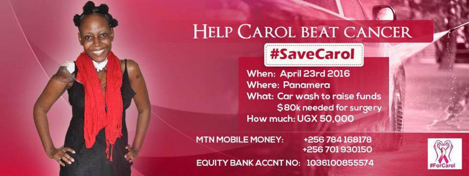 AAssimwe's tweet photo. Carol's car wash is on the 23rd April at Panamera .Help Carol beat Cancer; Tell friend to tell a friend #SaveCarol https://t.co/qTZCNNHDdc