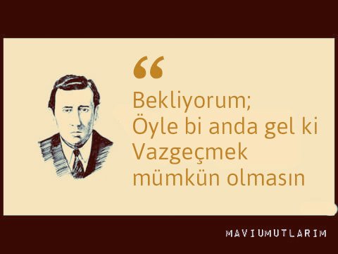 sedefdemircan44's tweet photo. Bekliyorum , öyle bir anda gel ki vazgeçmek mümkün olmasın 
-Orhan Veli Kanık 
#orhanveli #şairlergeçidi https://t.co/AvAkvStEgj