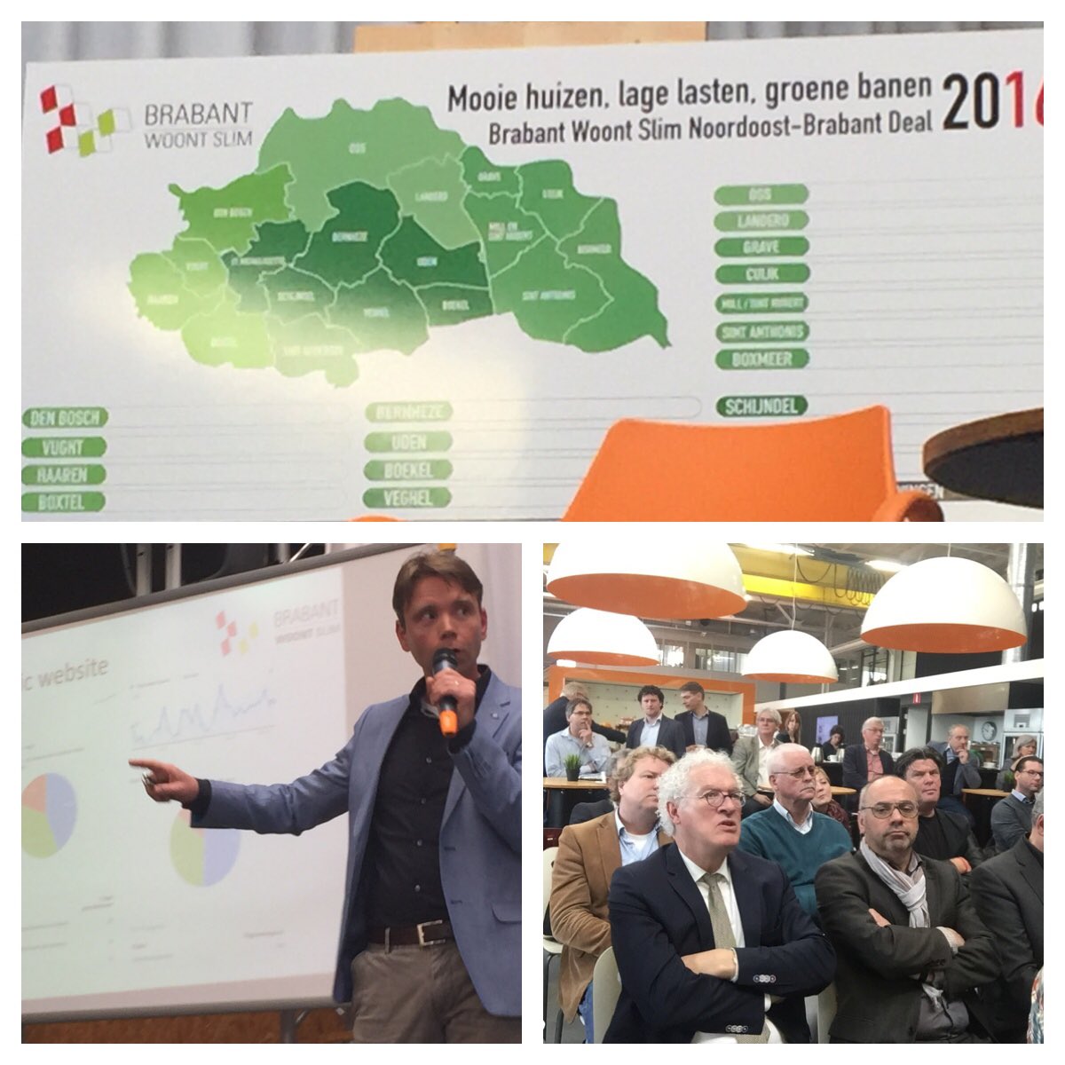 Deal <a href="/BrabantSLIM/">Brabant woont SLIM</a> bijna getekend! Goede opkomst bedrijven, wethouders en e corporaties #vng #energieakkoord