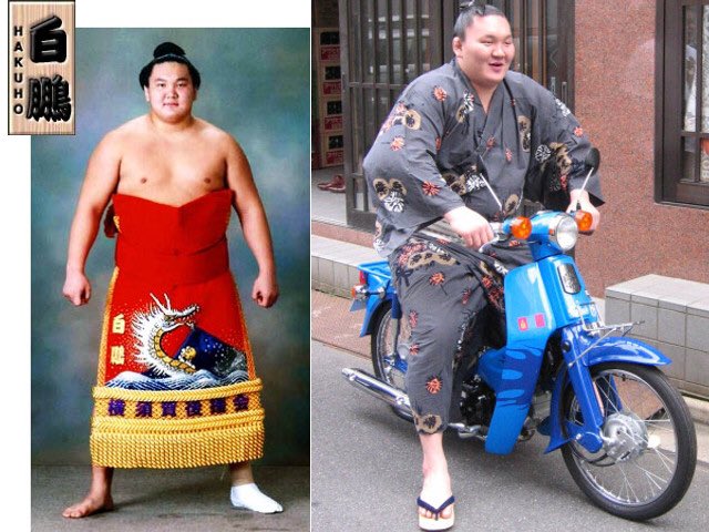 横綱の白鵬がカスタムデザインしたスーパーカブ。 でも現役力士の
