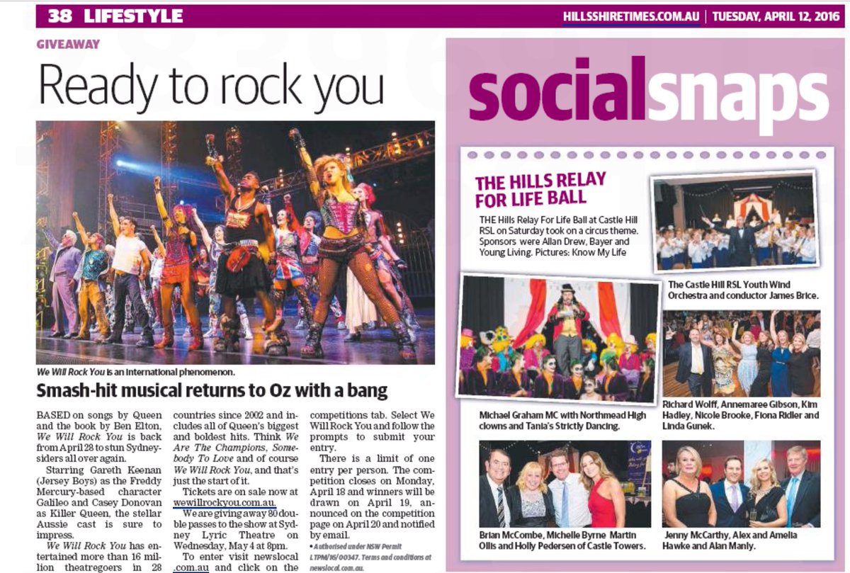 RichardWolff_Au's tweet photo. π° @hillsshiretimes | The 10th Annual #HillsRelay for Life Ball @CastleHillRSL to raise funds for @RelayForLifeAUS https://t.co/aKXja3vK9q