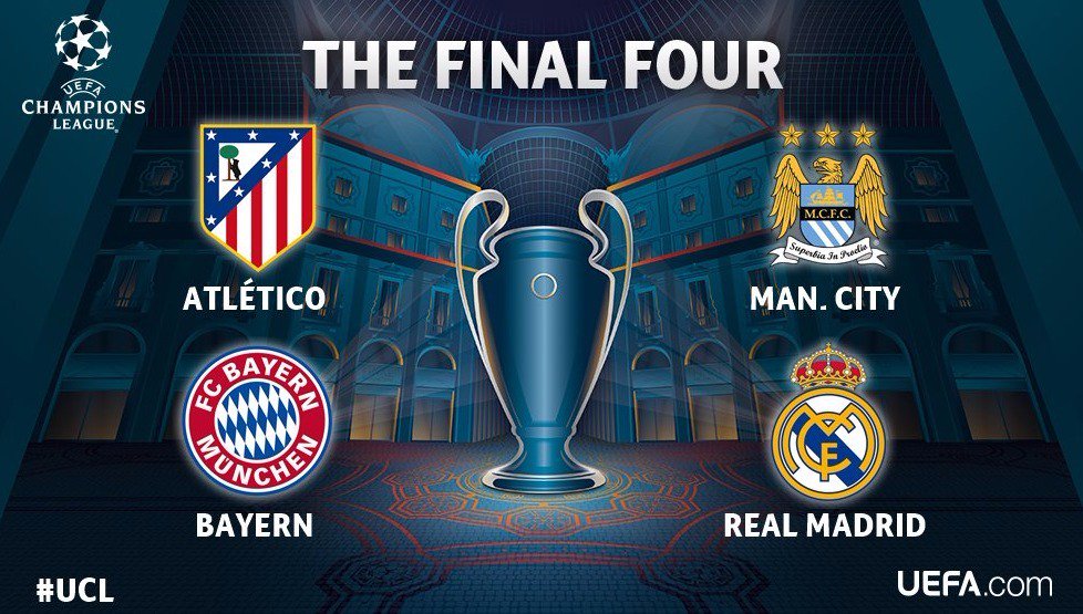 Muy contentos de estar en el bombo de las semis de la #UCL. A ver quién toca. Cualquier rival será duro. ⚽💪 #RMUCL