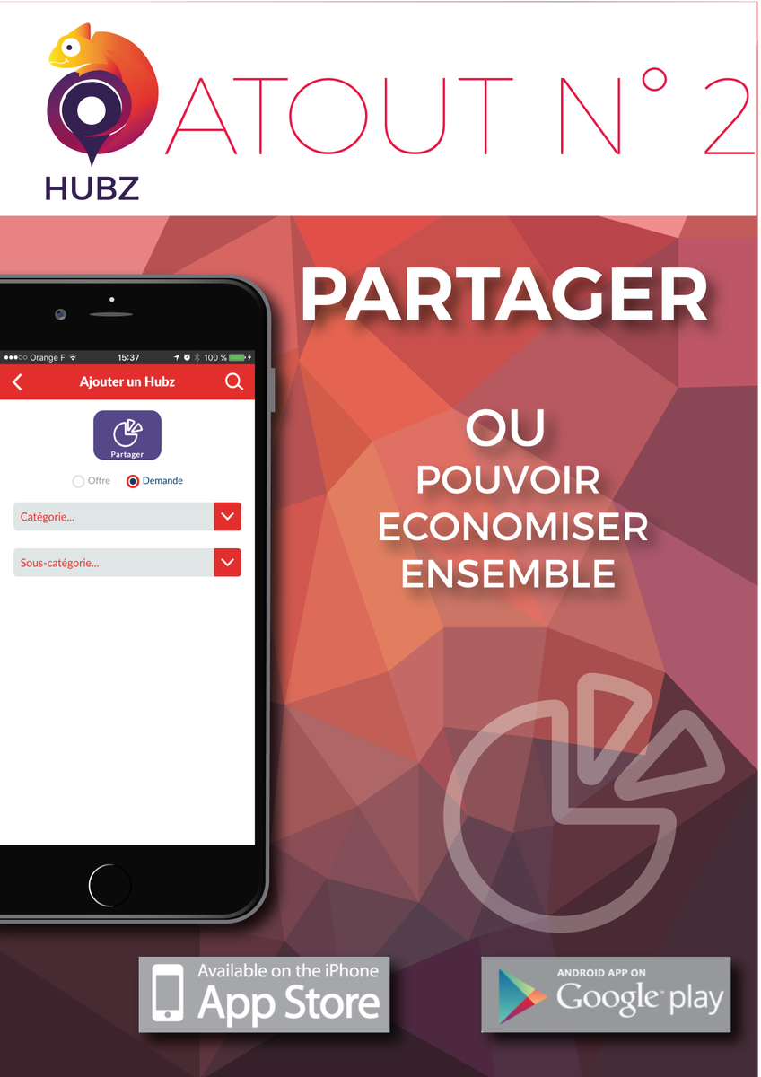 HUBZEUR's tweet photo. Avec #HUBZ réalisez des économies grâce au partage !
Devenez acteur de votre quartier !
Disponible sur iOS &amp; Android https://t.co/X0H59n7JIi
