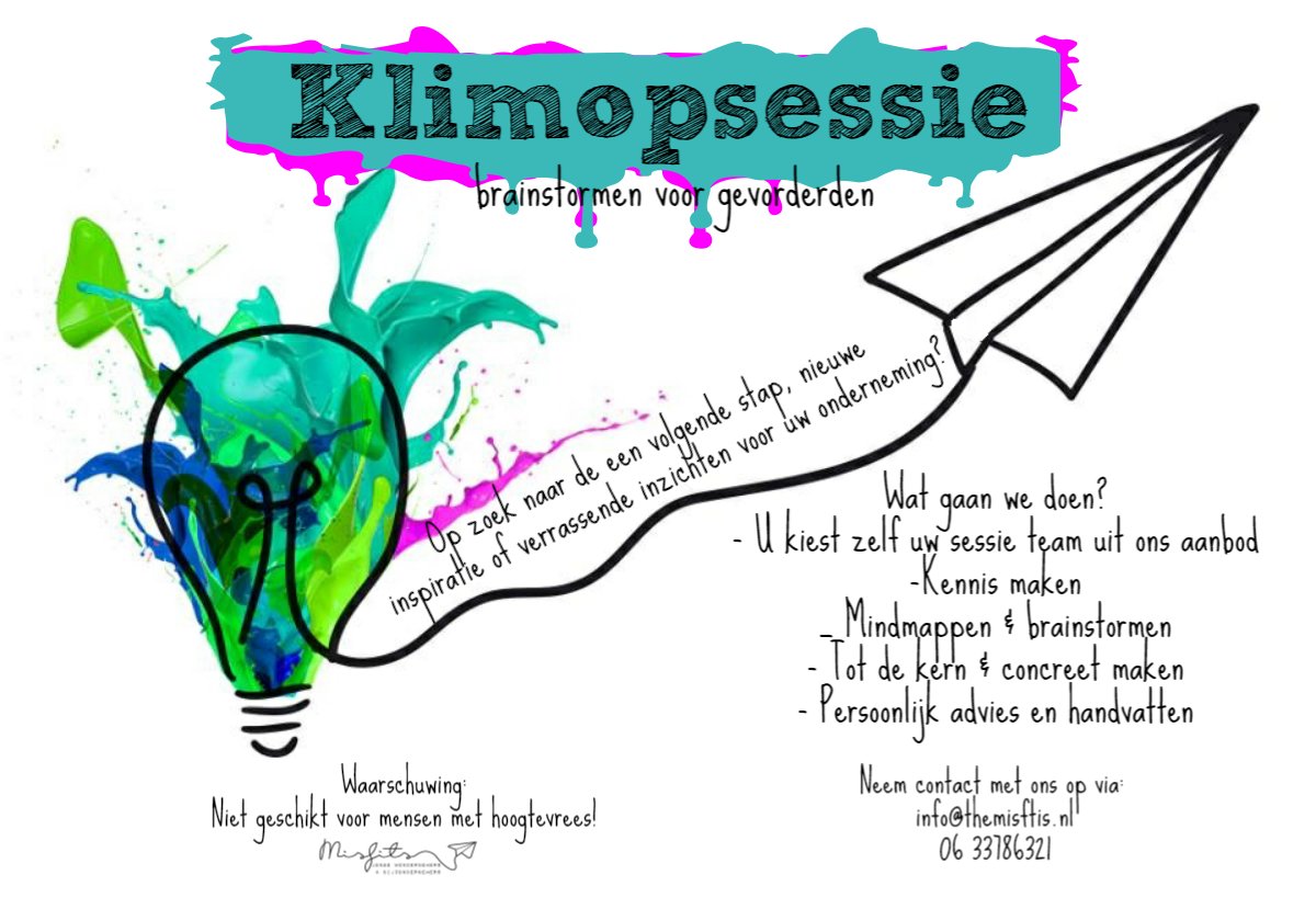 Kennen jullie onze Klimopsessies al? Voor iedereen die #inspiratie, nieuwe #inzichten en #energie nodig heeft!!