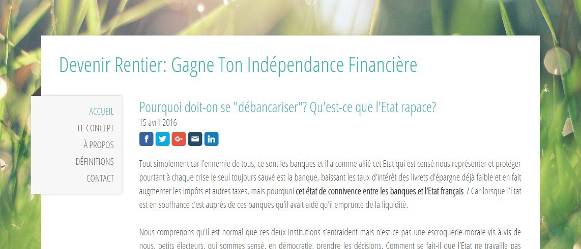 devenir_rentier's tweet image. Pourquoi
doit-on se "débancariser"? Qu'est-ce que l'Etat rapace? devenir-rentier.jimdo.com/2016/04/15/pou… #débancarisation #rapacité
