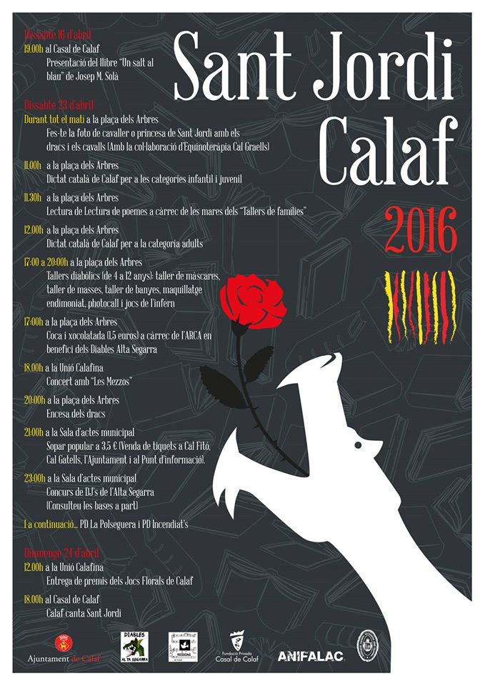 turismecalaf's tweet photo. Sant Jordi a la Vila de Calaf 2016 #Llibres #Roses #Cavaller #Princesa #Dracs #Cavalls #Foc #Calaf #TurismeCalaf https://t.co/BpHQ5effse