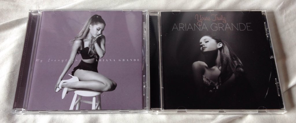 Well then im gonna listen those two albums of @ArianaGrande on my laptop 😃🎶
