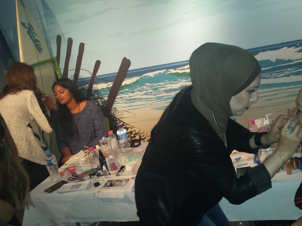 Makeup artists at work on attendees #hijinks <a href="/HijinksSydney/">Hijinks Sydney</a>