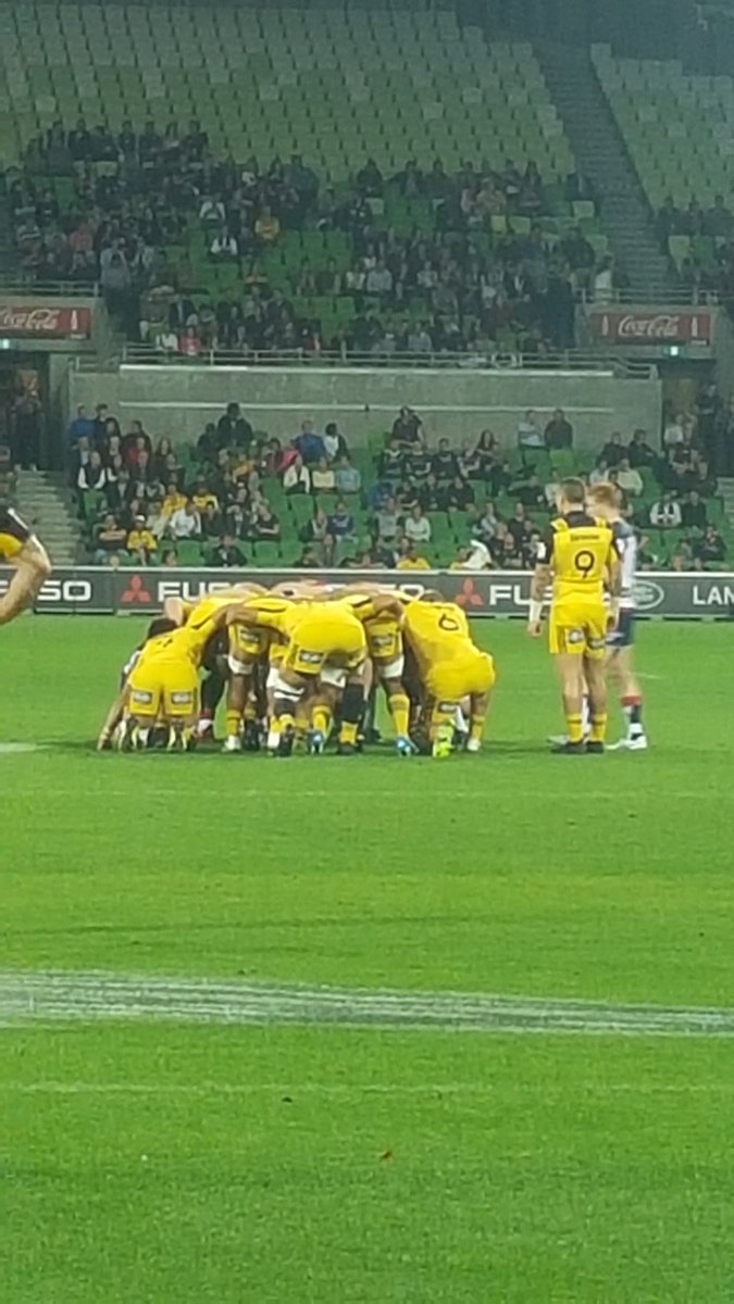 Rebel_Army's tweet photo. First scrum... let's see how the turf holds up.... #REBvHUR https://t.co/N8KRFRzD7A