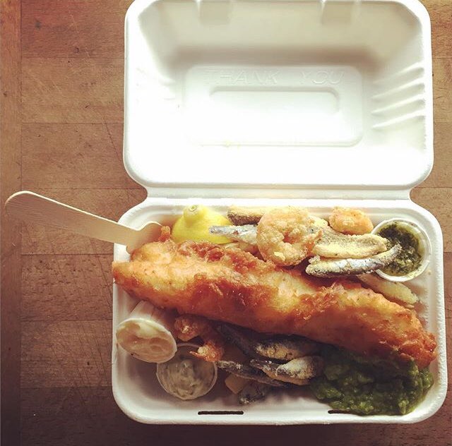 SaltwoodFishBar's tweet photo. Catch us at west India quay today from 11.30 til 2pm. #northseacod #sustainable #bilingsgate #fishfryday https://t.co/cKZ0aacn8g