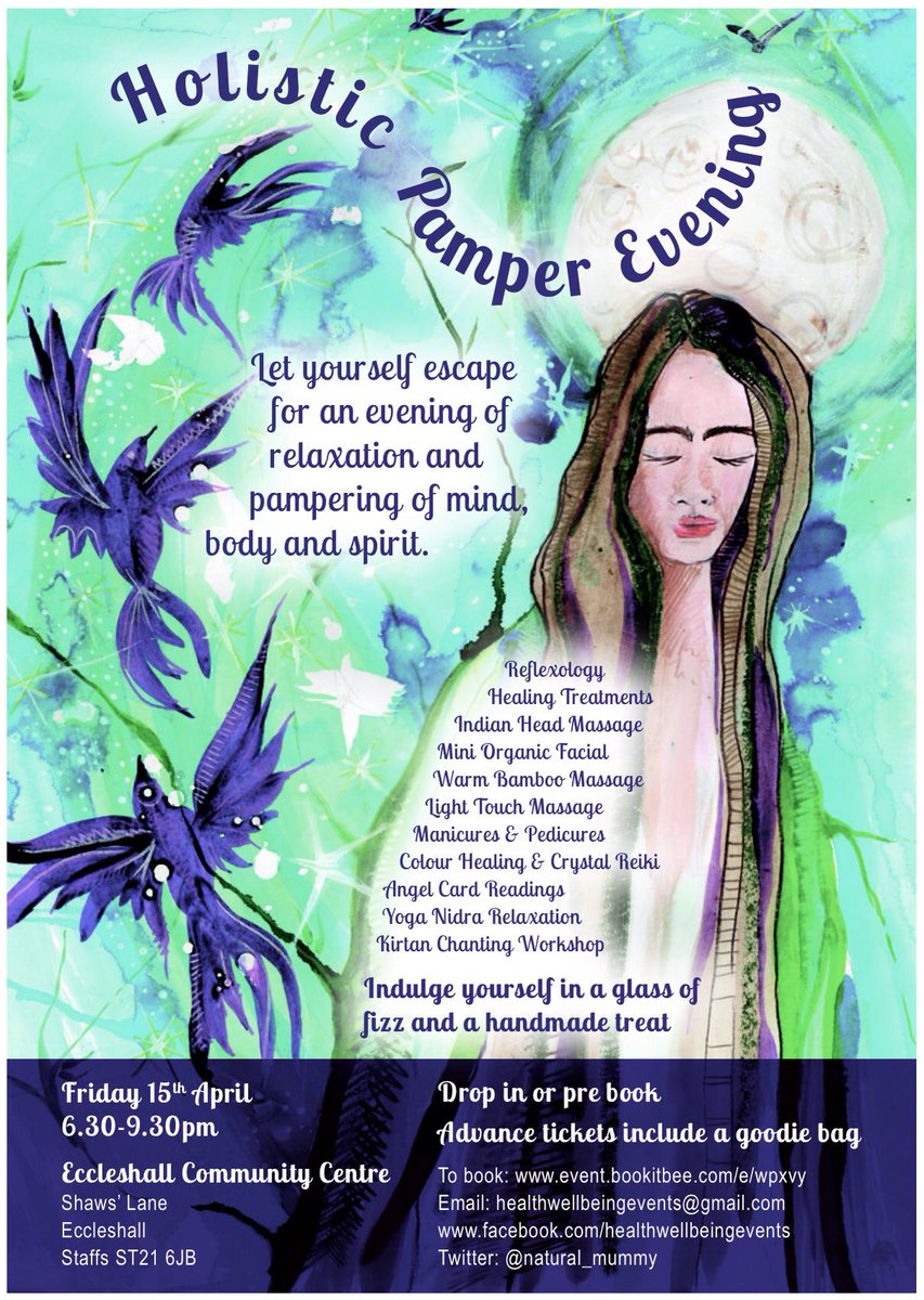 natural_mummy's tweet photo. Oooh! It's tonight! #Eccleshall Holistic Pamper Evening. Drop in 6.30-9.30pm #Relax https://t.co/RJJzVn5XtJ