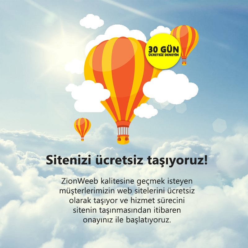 Taşınmak zahmetlidir. Siz bu zahmeti çekmeyin diye biz web sitenizi ücretsiz olarak taşıyoruz!
