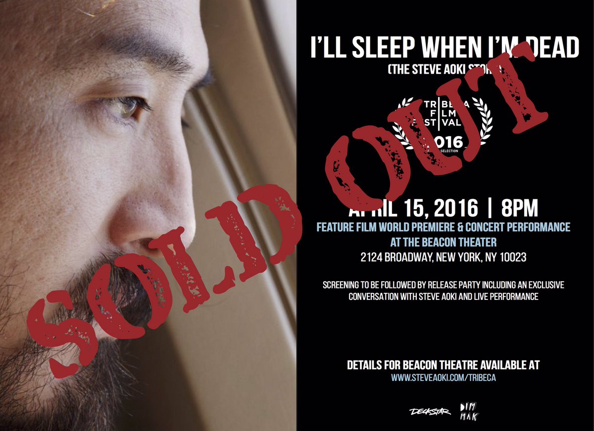 We sold out the world premiere of #illsleepwhenimdead tonight!! Thank you NYC! 3 years in the making 🙏🏼🙏🏼 @Tribeca https://t.co/WyVZaki3dE
