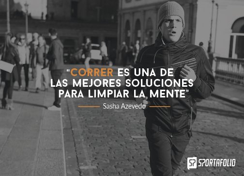 Sportafoliocom's tweet photo. ¡Buenos días! 
"Correr es una de las mejores soluciones para limpiar la mente". Sasha Azevedo #SPQuotes https://t.co/4LnsxKARKU