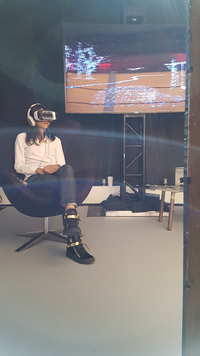 sensvr's tweet photo. Time to try amazing #VR projects at @Tribeca #Storyscapes  (@sensvr, @OnBlindness, #TheTurningForest #deepVr) https://t.co/GgJ3scPMaU