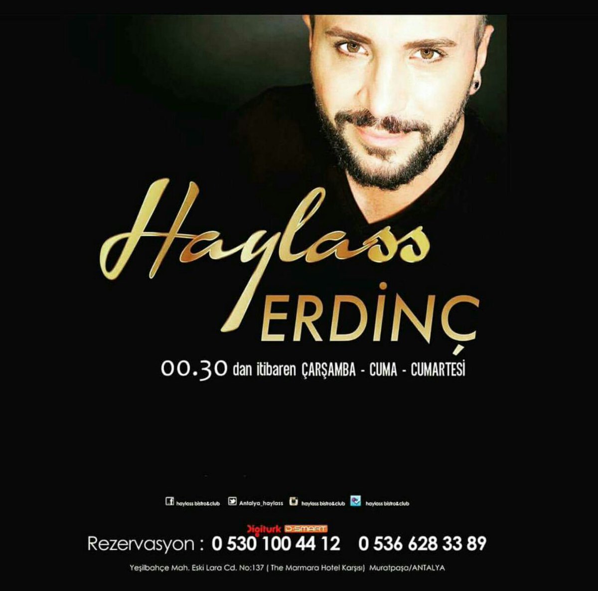Antalya Haylass Club
#cumaninenhaylassibenim
100% Eğlence <a href="/ErdincKaradeniz/">Erdinç Karadeniz</a>