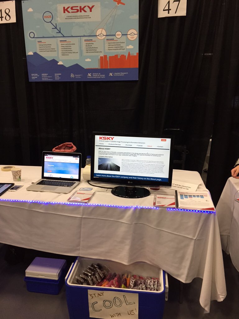 ac_eileen's tweet photo. Visit my booth #47 at applied research day for some free popsicles! #ACResearch Stay cool with the KSKY COOL team. https://t.co/bHwXEp2ZKu