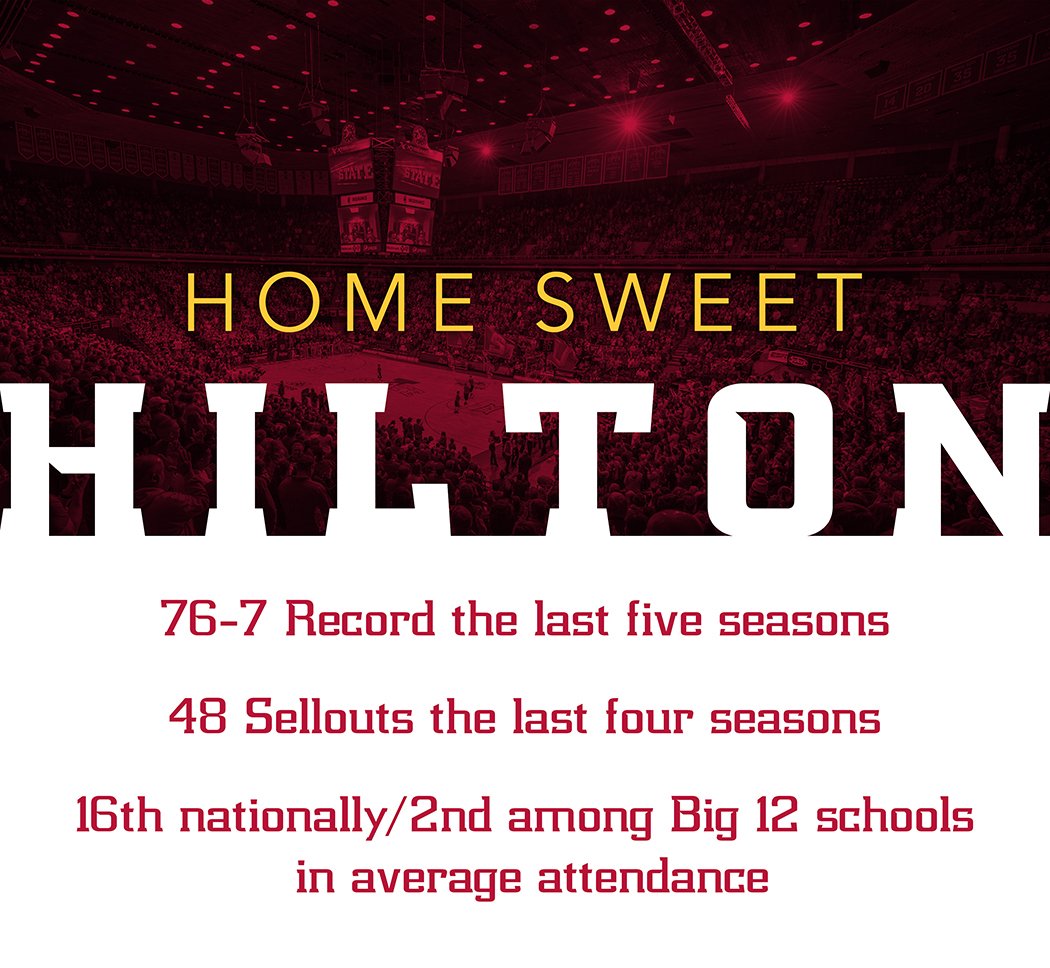 CycloneMBB's tweet photo. Hilton Coliseum has been good to us because you, the fans, bring the energy &amp; MAGIC every game. THANK YOU! https://t.co/FUe2EBssff
