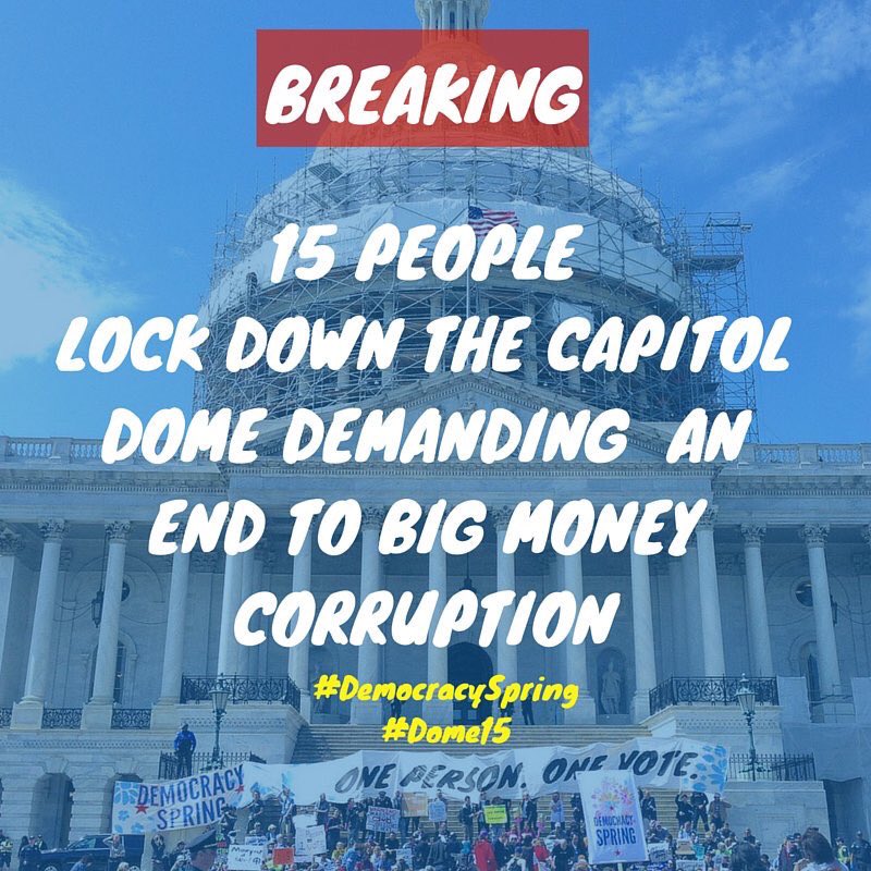 kai_newkirk's tweet image. HAPPENING NOW: The #DemocracySpring #Dome15 have locked down inside the @uscapitol rotunda.