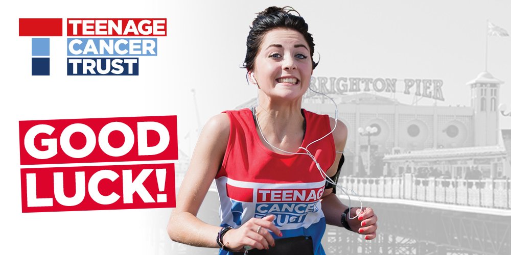 Please join us in wishing our fabulous #teamteenagecancer runners good luck for the #BrightonMarathon on Sunday!