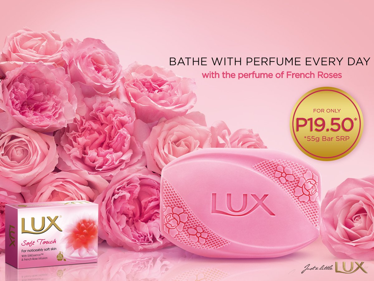 lux_ph's tweet photo. Crafted with the perfume of French Roses, try LUX Soft Touch Bar Soap for only P19.50* #BatheWithLUX

*55g Bar SRP https://t.co/zTvUInlEzl
