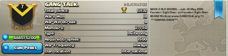 GANGTALKcoc's tweet photo. Good news!
We are very near to lvl8
🙌🙌🙌
#GANGTALKcoc 💪
#BestClanEver
#ClashOfClans
#ClanLvl7
#CocClans
#GTcoc https://t.co/Zi4RHE6uGz