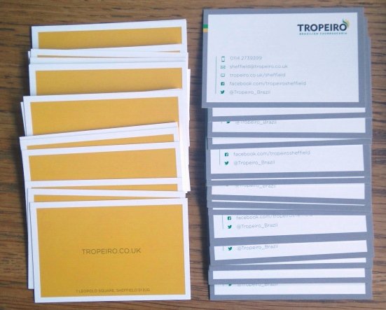 Our bright &amp; shiny new #businesscards have just arrived! What do you think? -JC