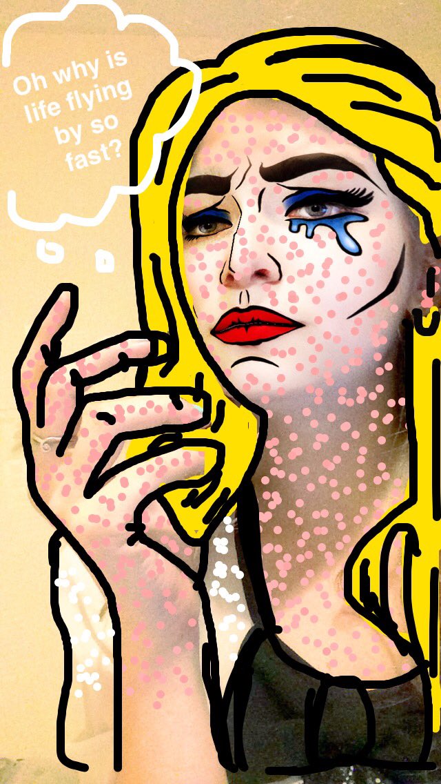 lydiajmeredith's tweet image. Two months until I&apos;m forced out into the adult life #thirdyearproblems #snapchatart