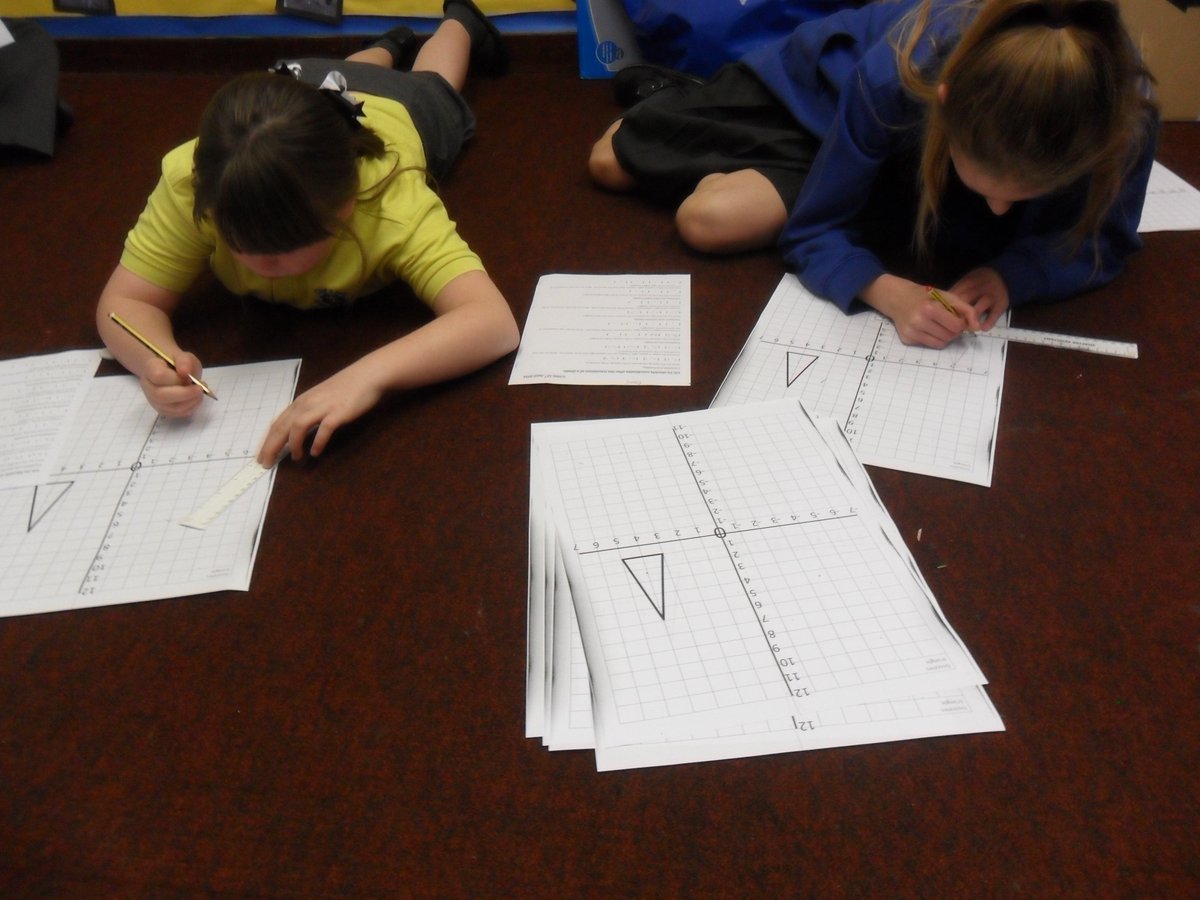 ourladystar6a's tweet photo. Translating shapes and recording their new coordinates in Maths this morning! @ourladystar6a @ourladystar6b https://t.co/ylYbvacMGj