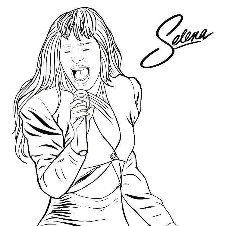 Selena Quintella Perez Coloring Pages Sketch Coloring Page