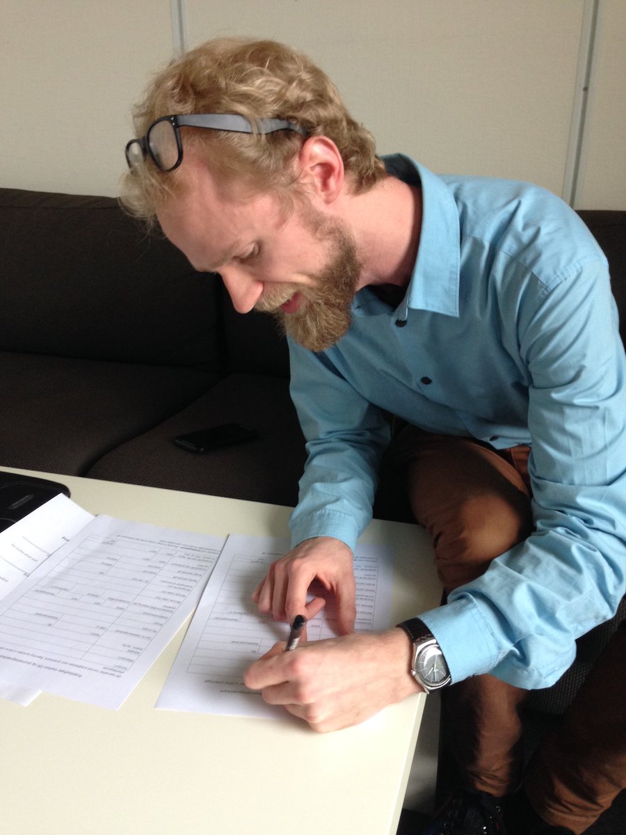 P4Fyn's tweet photo. Sig hej til vores nye journalistpraktikant, @MikkelLeimand , som du kan høre i radioen fra 1. august :-) 
#panikdag https://t.co/ryQSNTYpUe