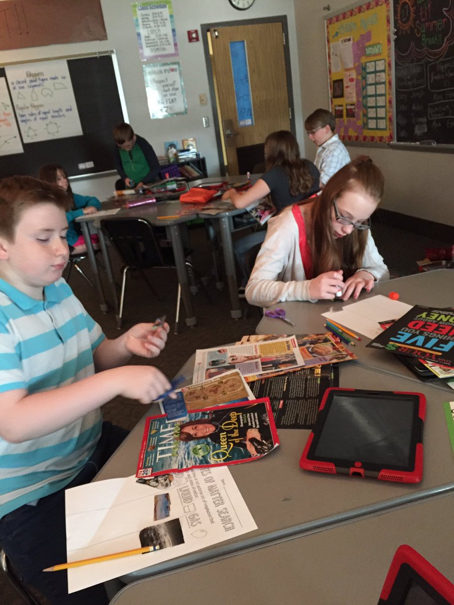 LeitnerChelsea's tweet photo. Scrap booking the states of matter! Making messes while learning. #BHMSD https://t.co/XOnzKOCDgj