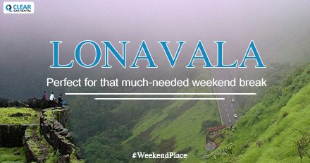 clearcarrental's tweet photo. Have you been 'Lonvala' - blessed with nature's beauty with lush Greenery & pleasant cool winds. #WeekendPlace https://t.co/XpLUahi075