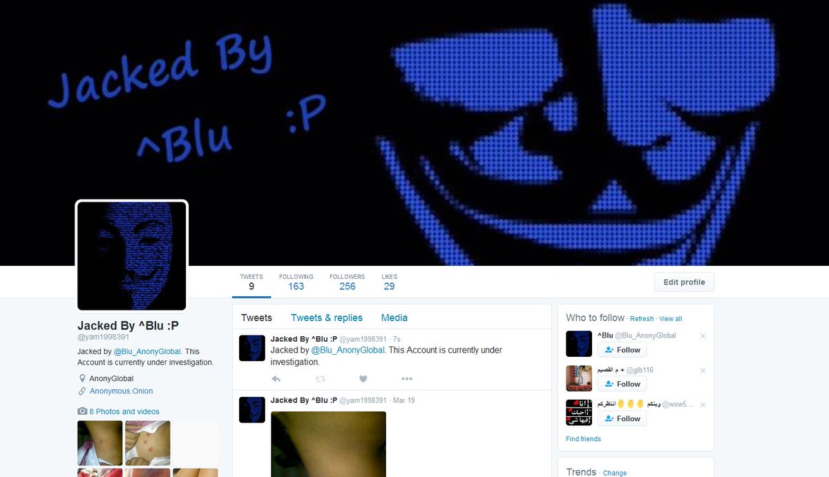 Jacked by <a href="/Blu_AnonyGlobal/">^Blu</a>. This Account is currently under investigation.