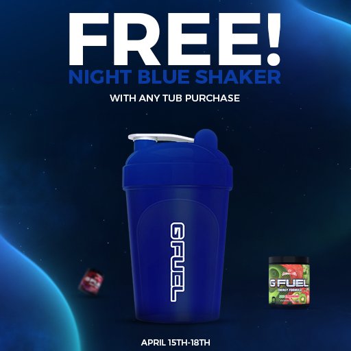 G FUEL® on X: Get the NEW Night Blue Shaker Cup FREE with every tub! »    / X