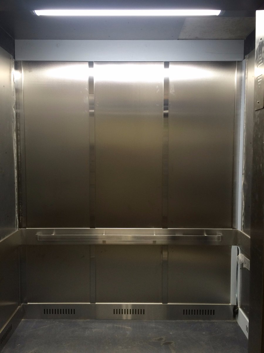 Progress picture of another old and tired service elevator #elevatorcabreno #elevatorinterior #elevatorrenovation
